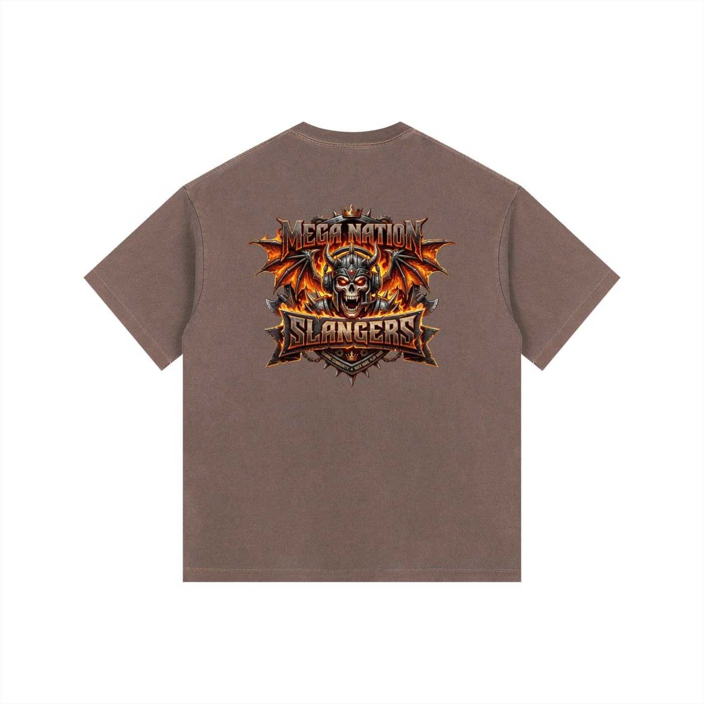 MNA Mega Slangers (Front and Back Logo) Oversized Cotton T-Shirt (7 colors)