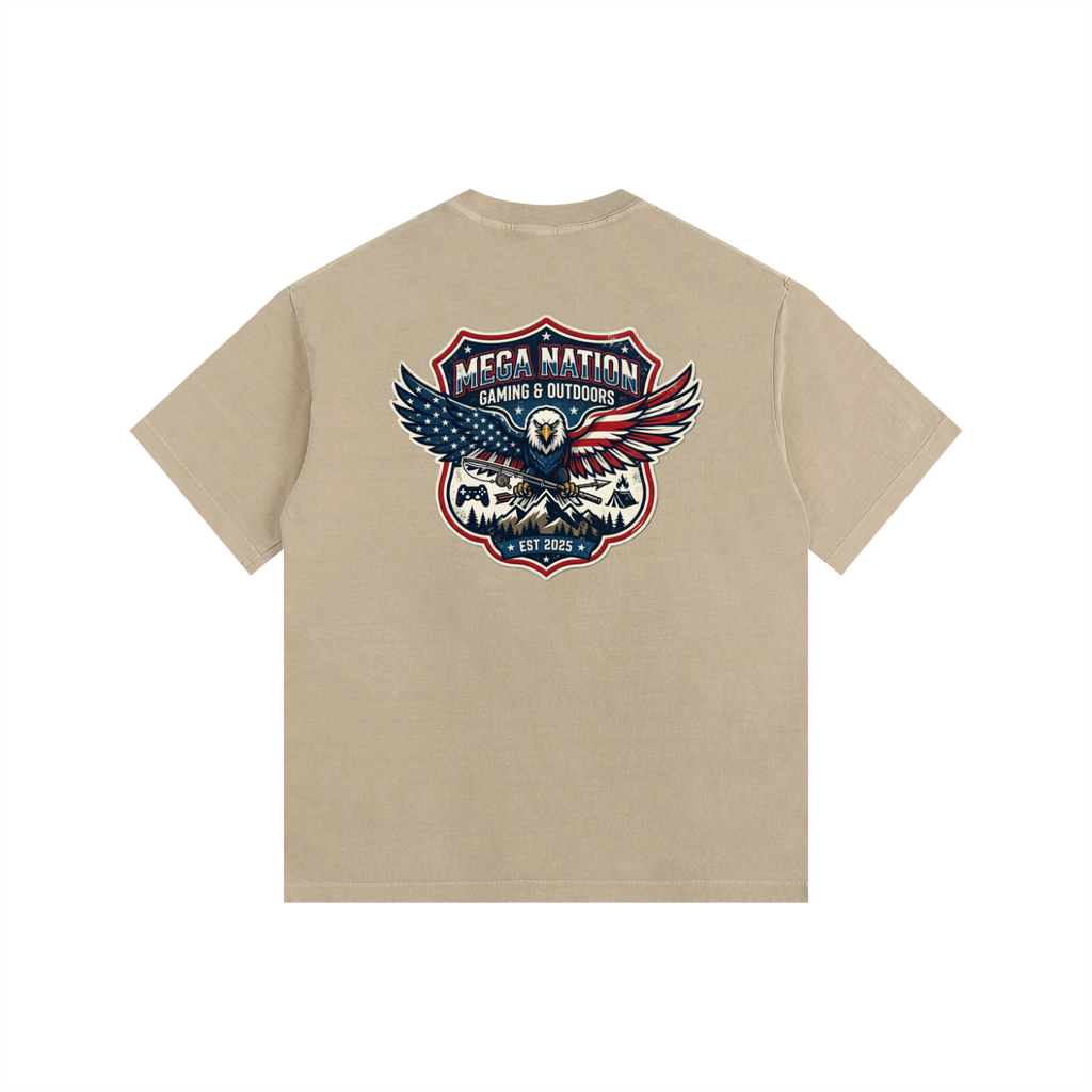 MNA Gaming & Outdoors 2 (Front and Back Logo) Oversized Cotton T-Shirt (8 colors)