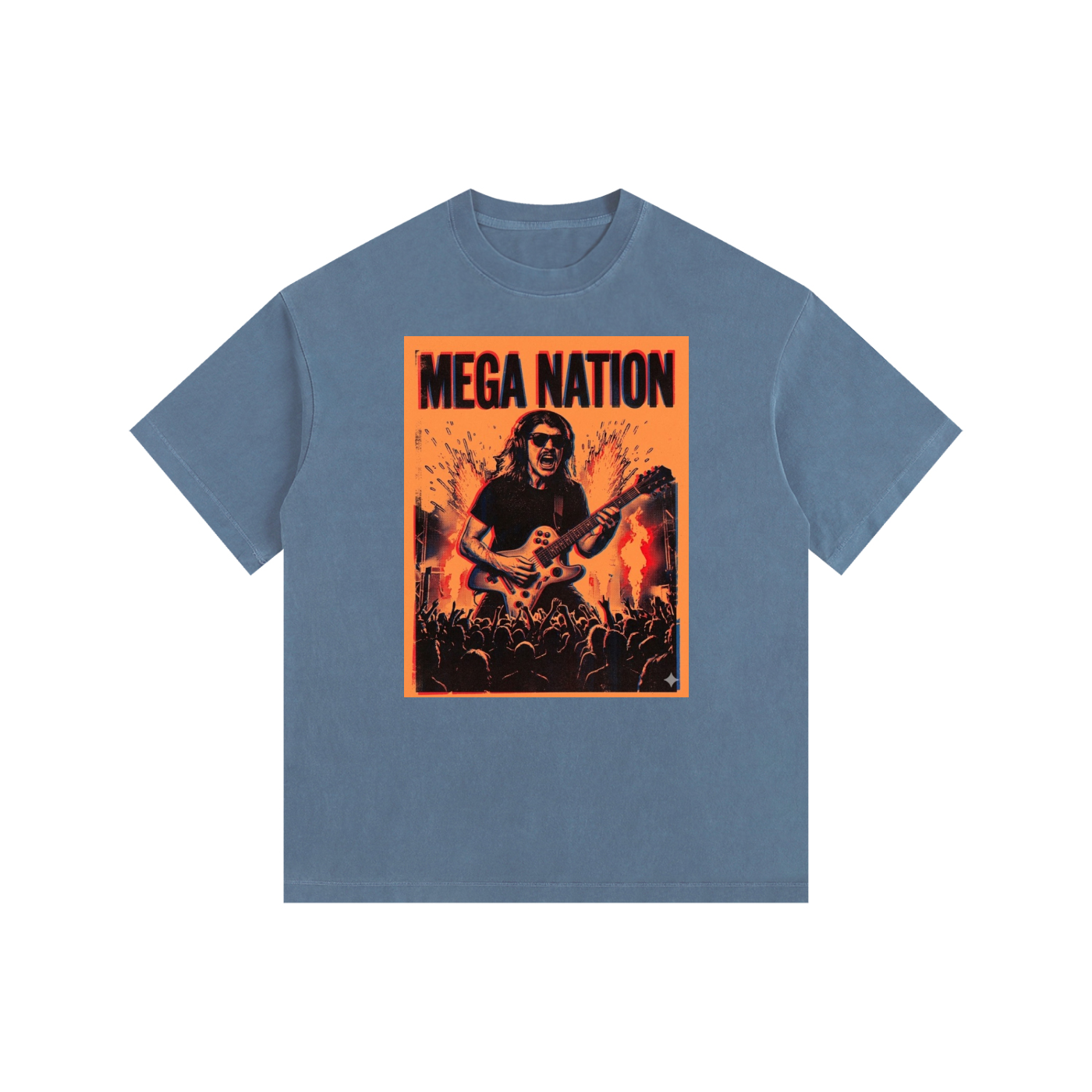 Mega Nation Gamer Guitar Oversized Cotton T-Shirt (5 colors)