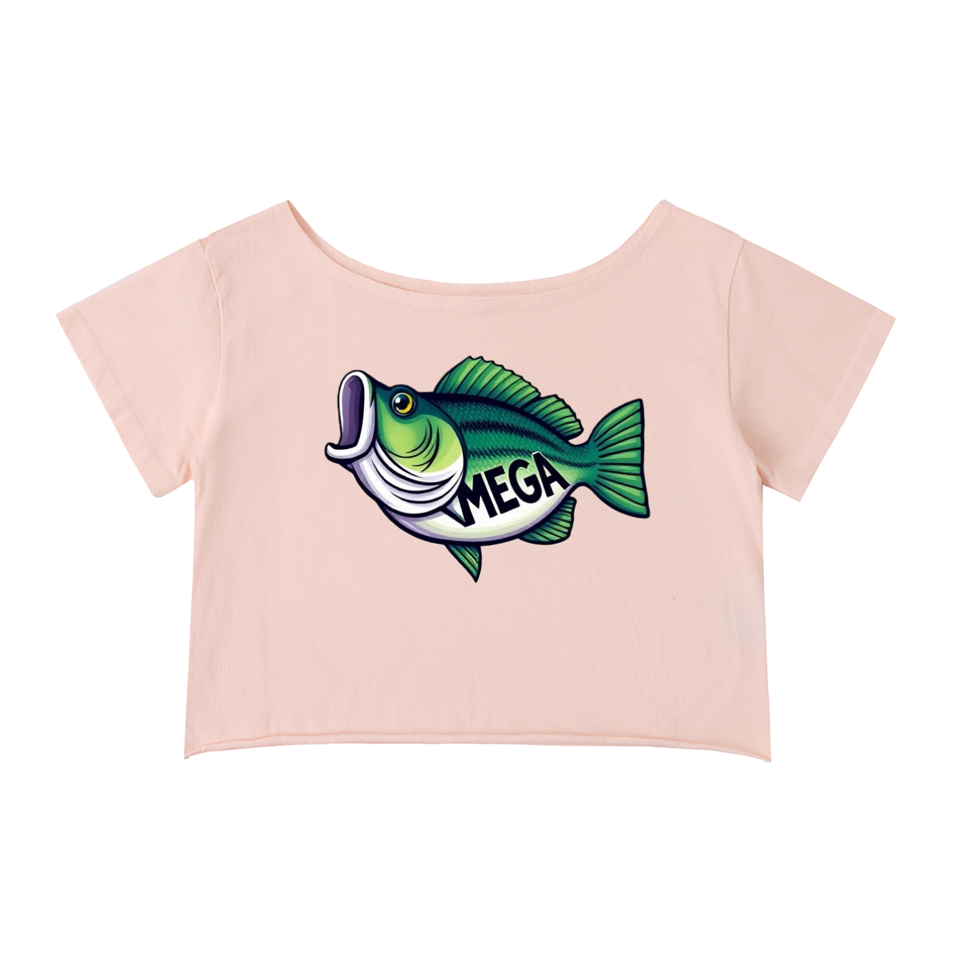 Mega Bass Off-Shoulder Cropped T-Shirt (4 colors)