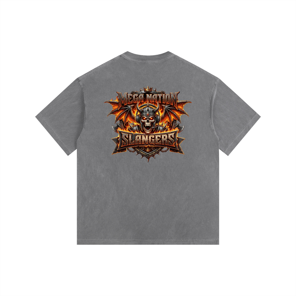 MNA Mega Slangers (Front and Back Logo) Oversized Cotton T-Shirt (7 colors)