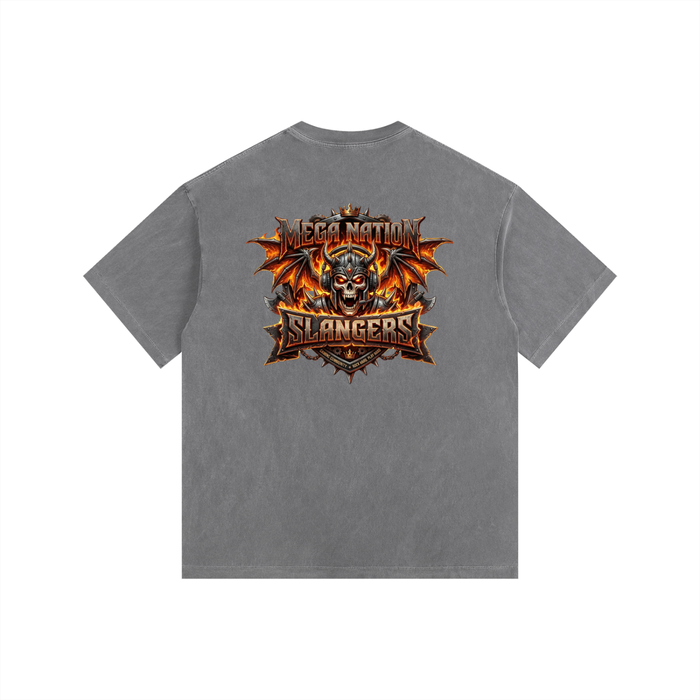 MNA Mega Slangers (Front and Back Logo) Oversized Cotton T-Shirt (7 colors)