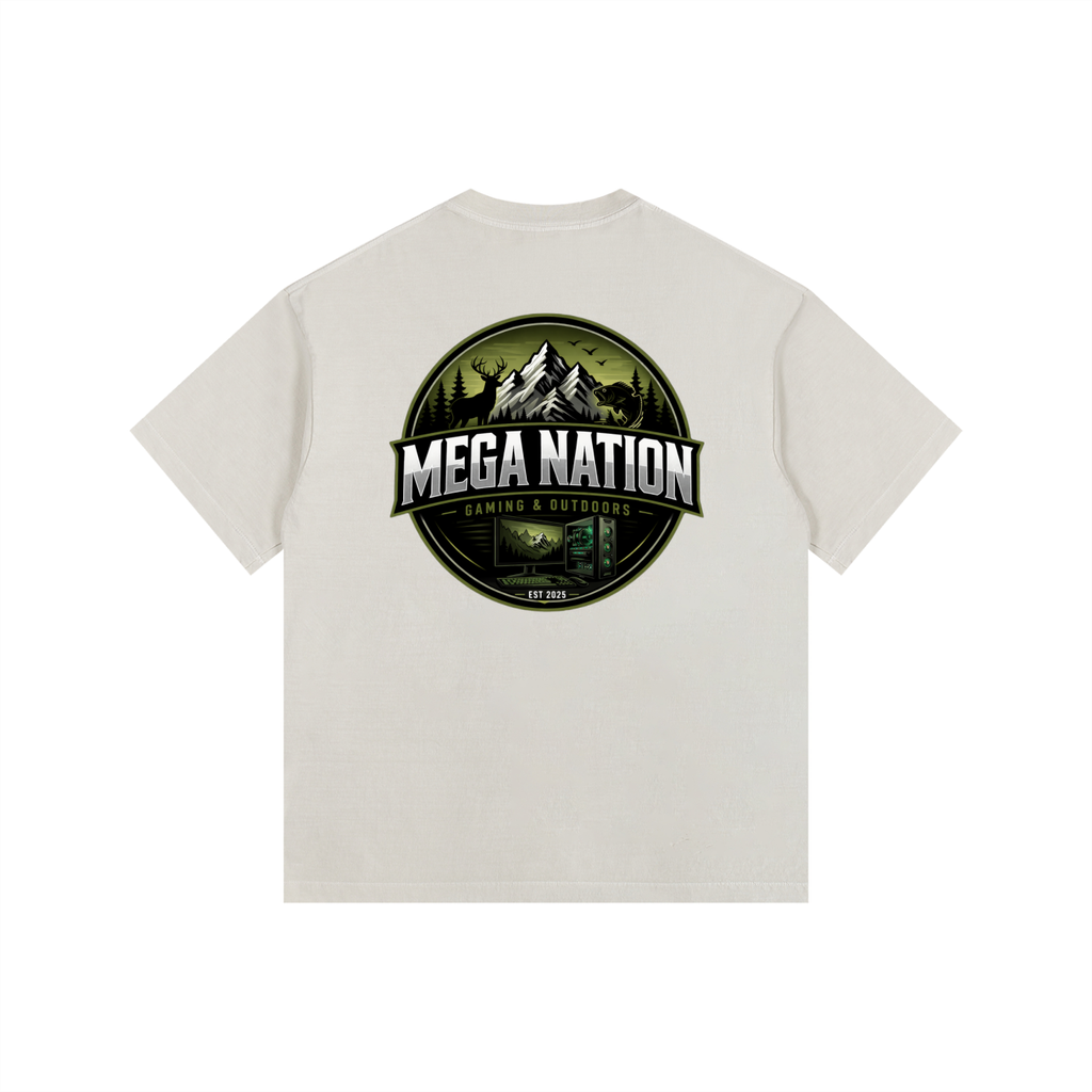 MNA Gaming & Outdoors (Front and Back Logo) Oversized Cotton T-Shirt (8 colors)