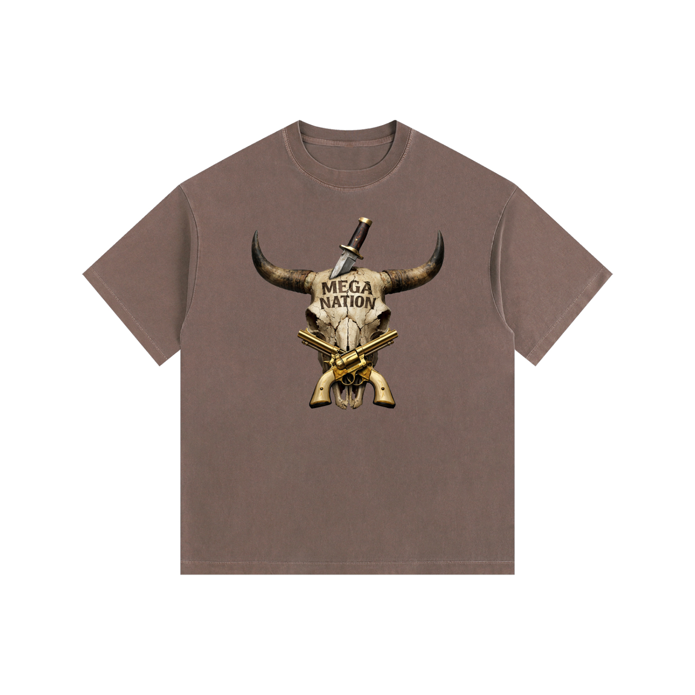 Mega Nation Longhorn Oversized Cotton T-Shirt (11 colors)