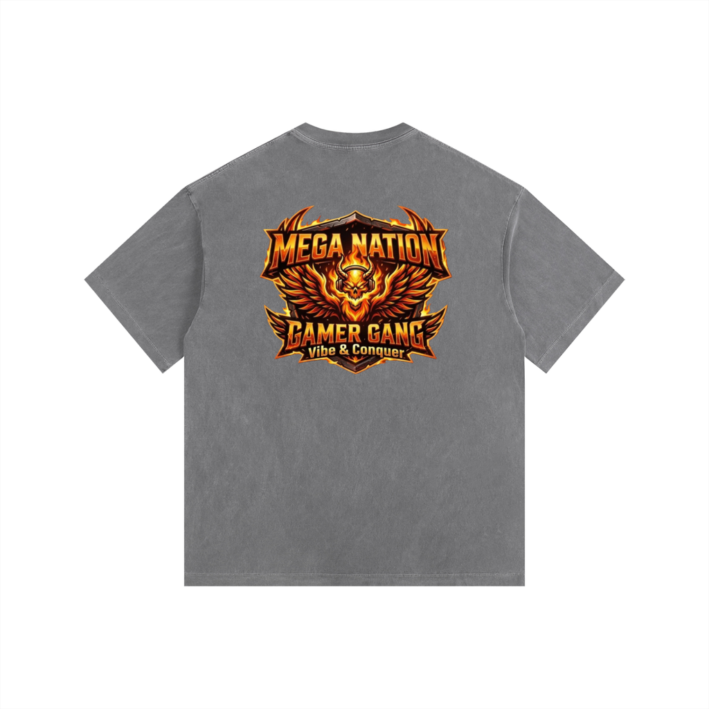 MNA Vibe & Conquer (Front and Back Logo) Oversized Cotton T-Shirt (9 colors)