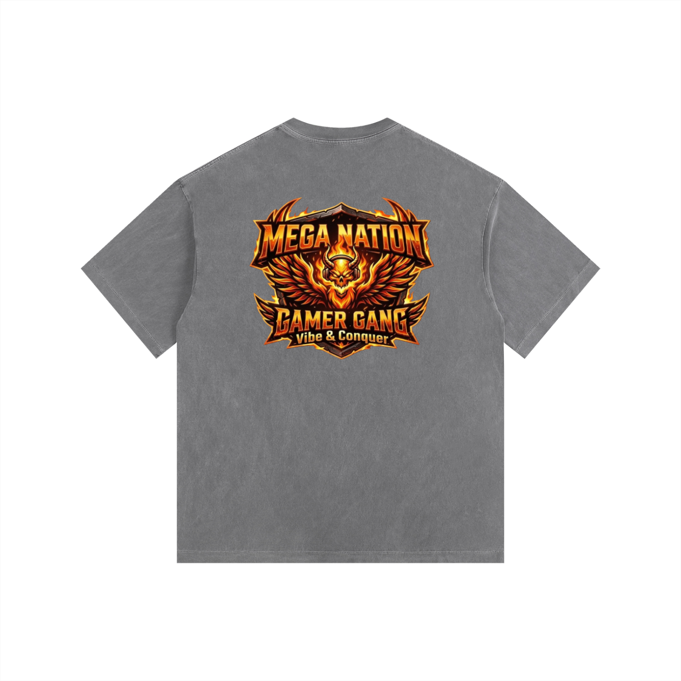 MNA Vibe & Conquer (Front and Back Logo) Oversized Cotton T-Shirt (9 colors)