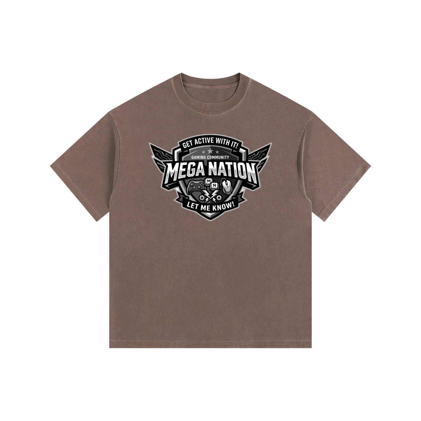 Mega Nation Gaming Community Oversized Cotton T-Shirt (11 colors)