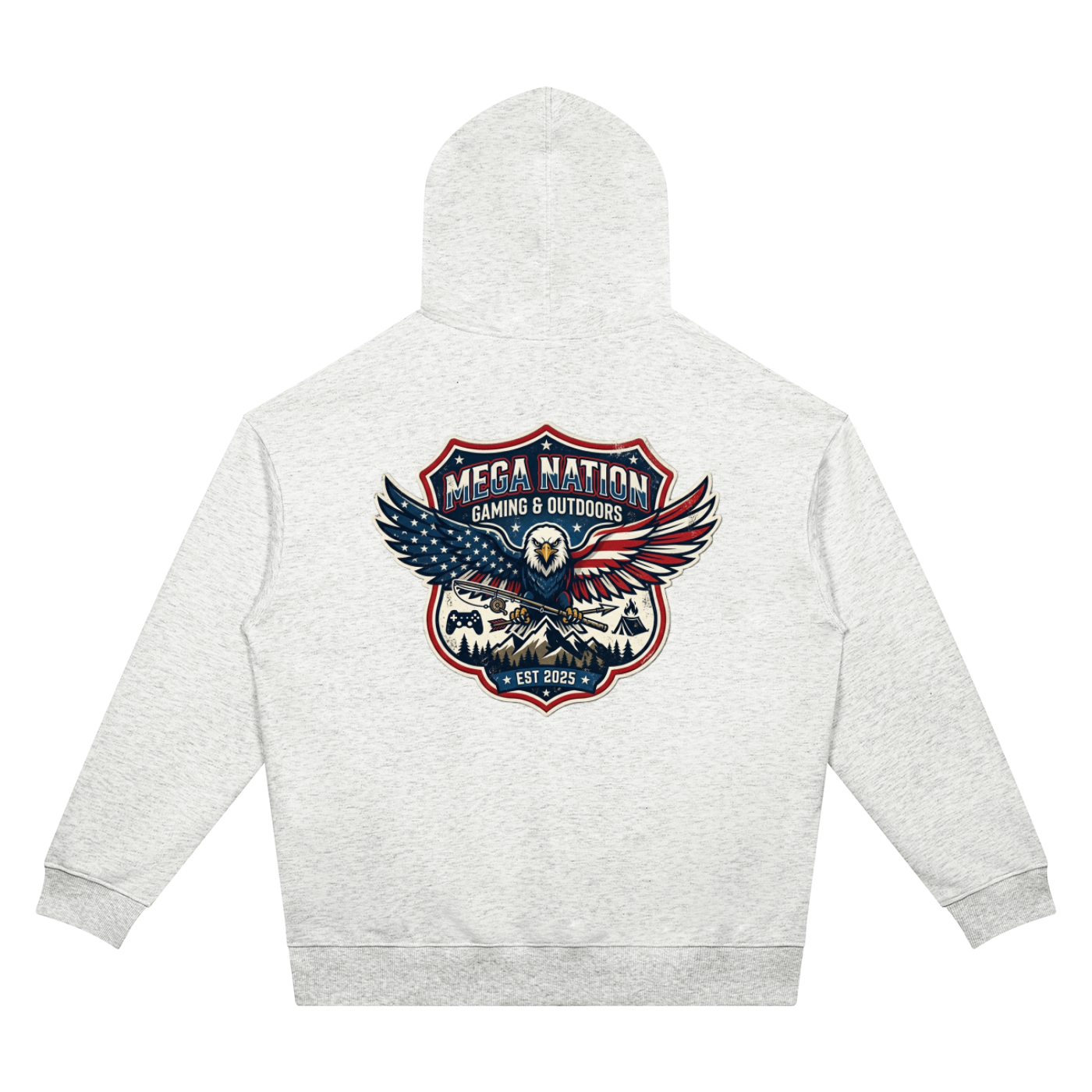 Mega Nation Eagle Unisex Oversized Drop Shoulder Hoodie (7 colors)