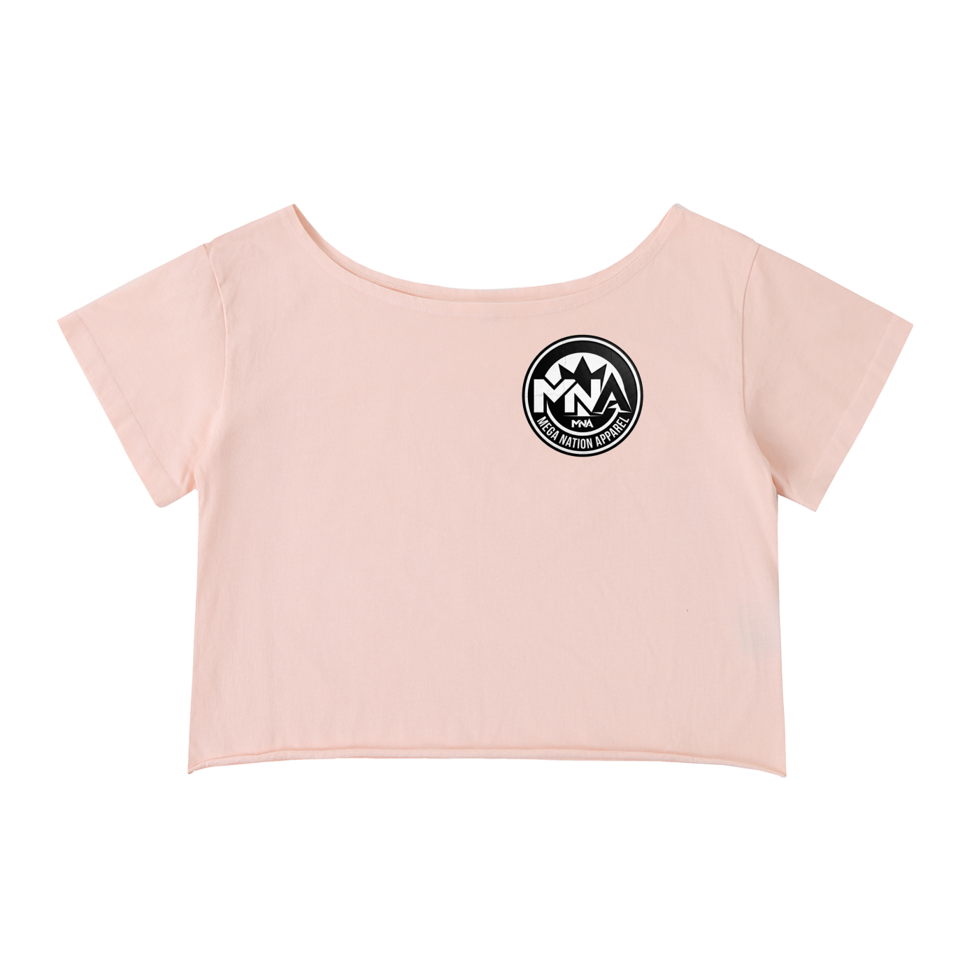 MNA Eagle Gaming & Outdoors (Front and Back Logo) Off-Shoulder Cropped T-Shirt (4 colors)