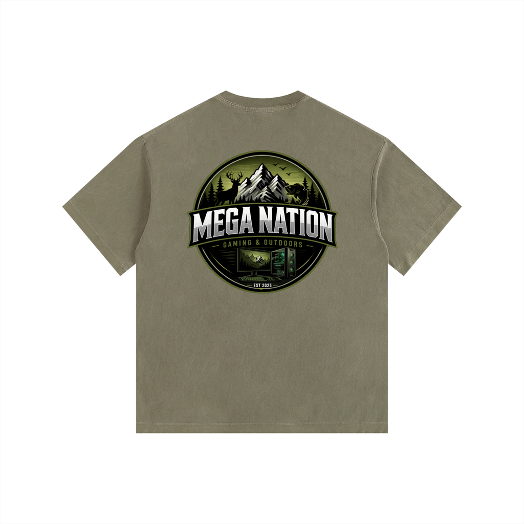 MNA Gaming & Outdoors (Front and Back Logo) Oversized Cotton T-Shirt (8 colors)