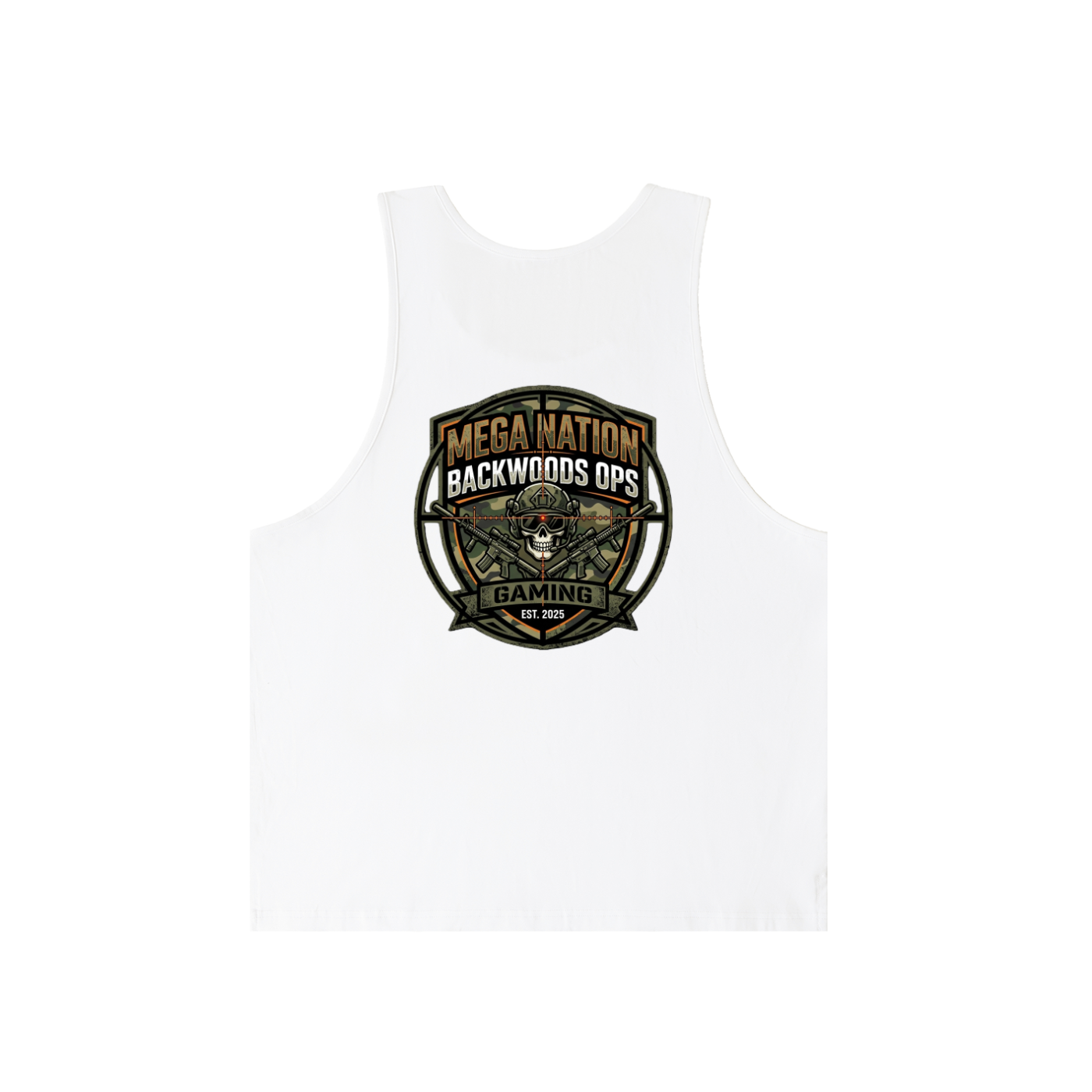 MNA Backwoods Ops (Front and Back Logo) Loose Fit Tank Top (2 colors)