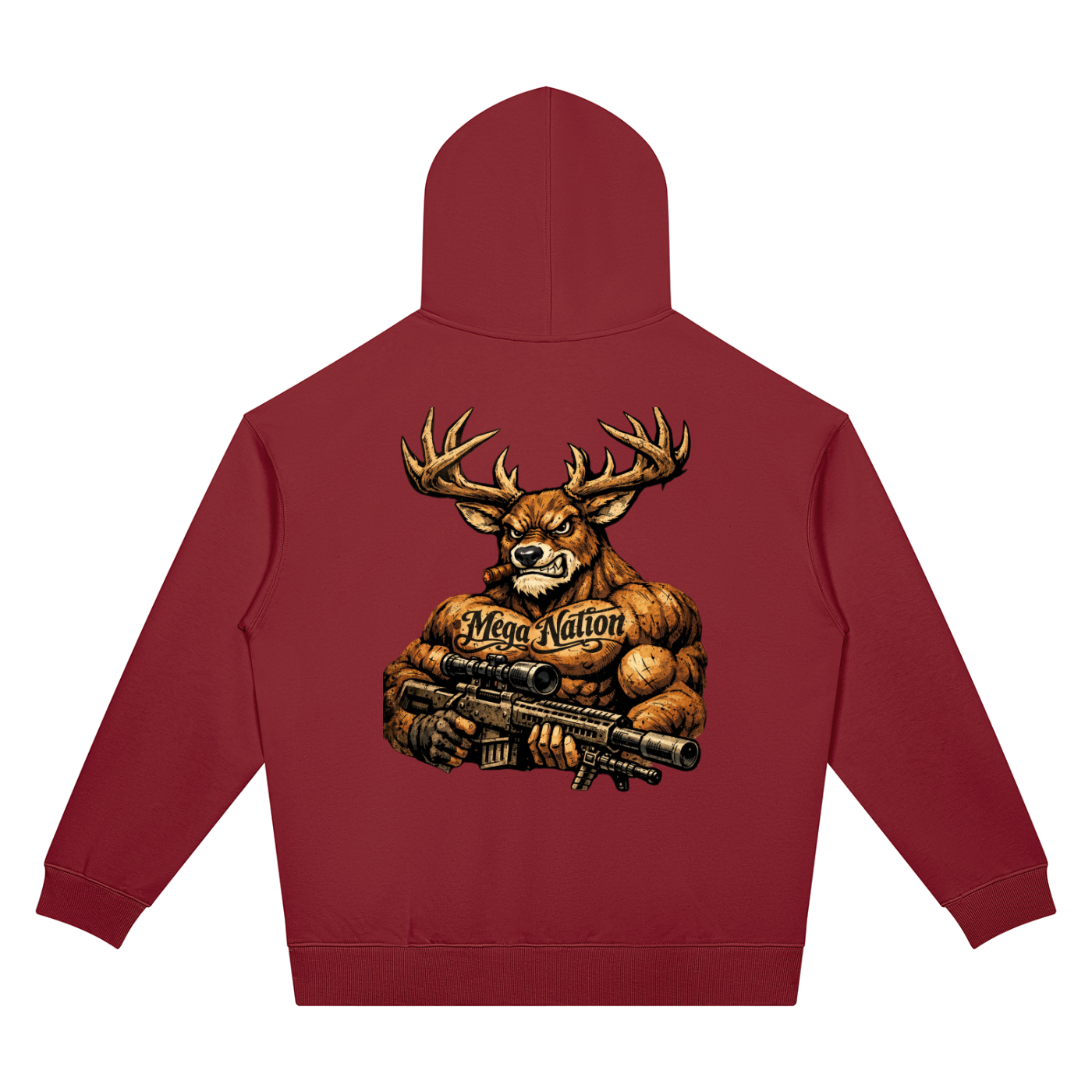 Mega Nation Bucky Unisex Oversized Drop Shoulder Hoodie (7 colors)