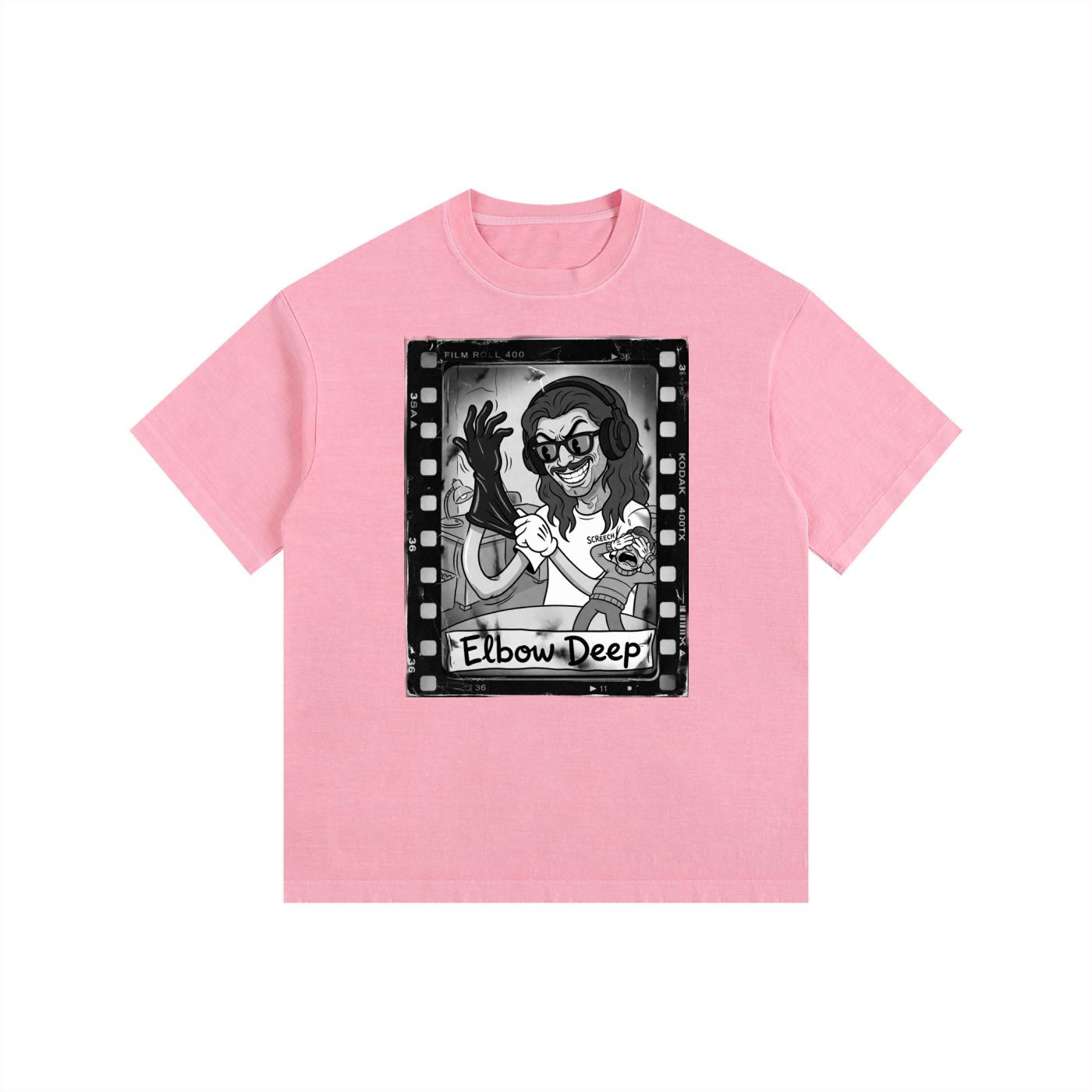 Elbow Deep Film Roll Oversized Cotton T-Shirt (9 colors)