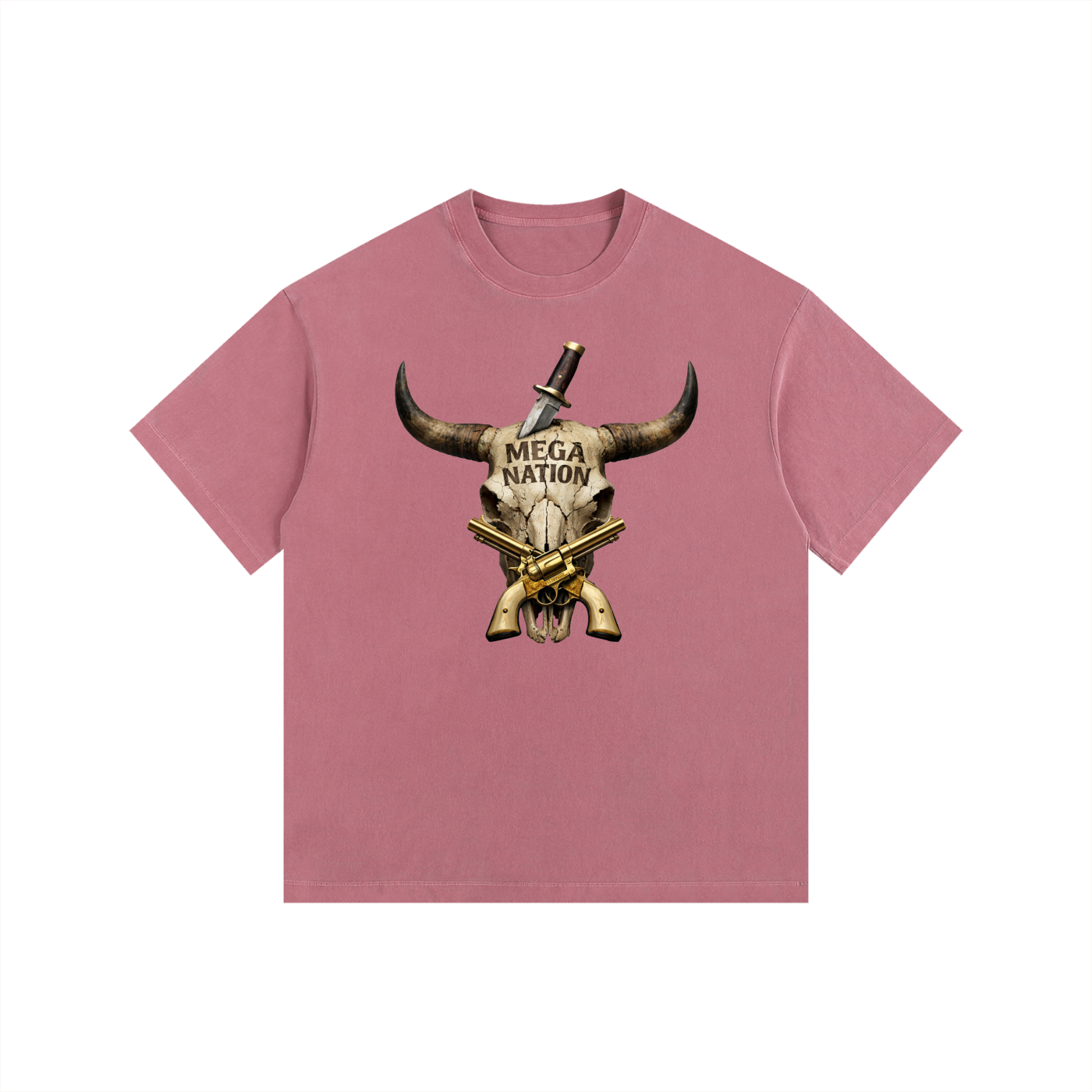 Mega Nation Longhorn Oversized Cotton T-Shirt (11 colors)