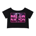 Mega Nation Neon Dancer Off-Shoulder Cropped T-Shirt (3 colors)