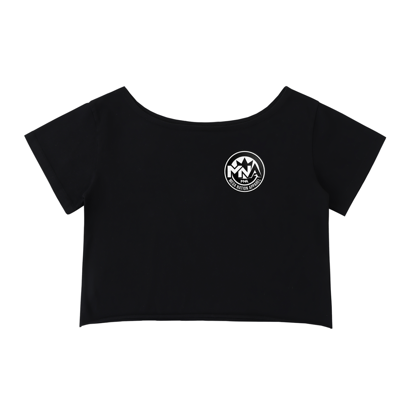 MNA Outlaws (Front and Back Logo) Off-Shoulder Cropped T-Shirt (5 colors)