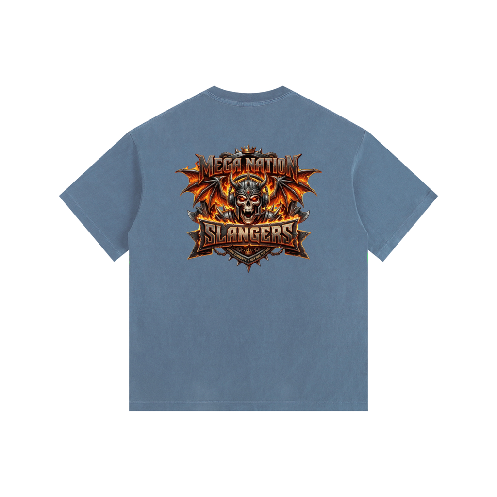MNA Mega Slangers (Front and Back Logo) Oversized Cotton T-Shirt (7 colors)