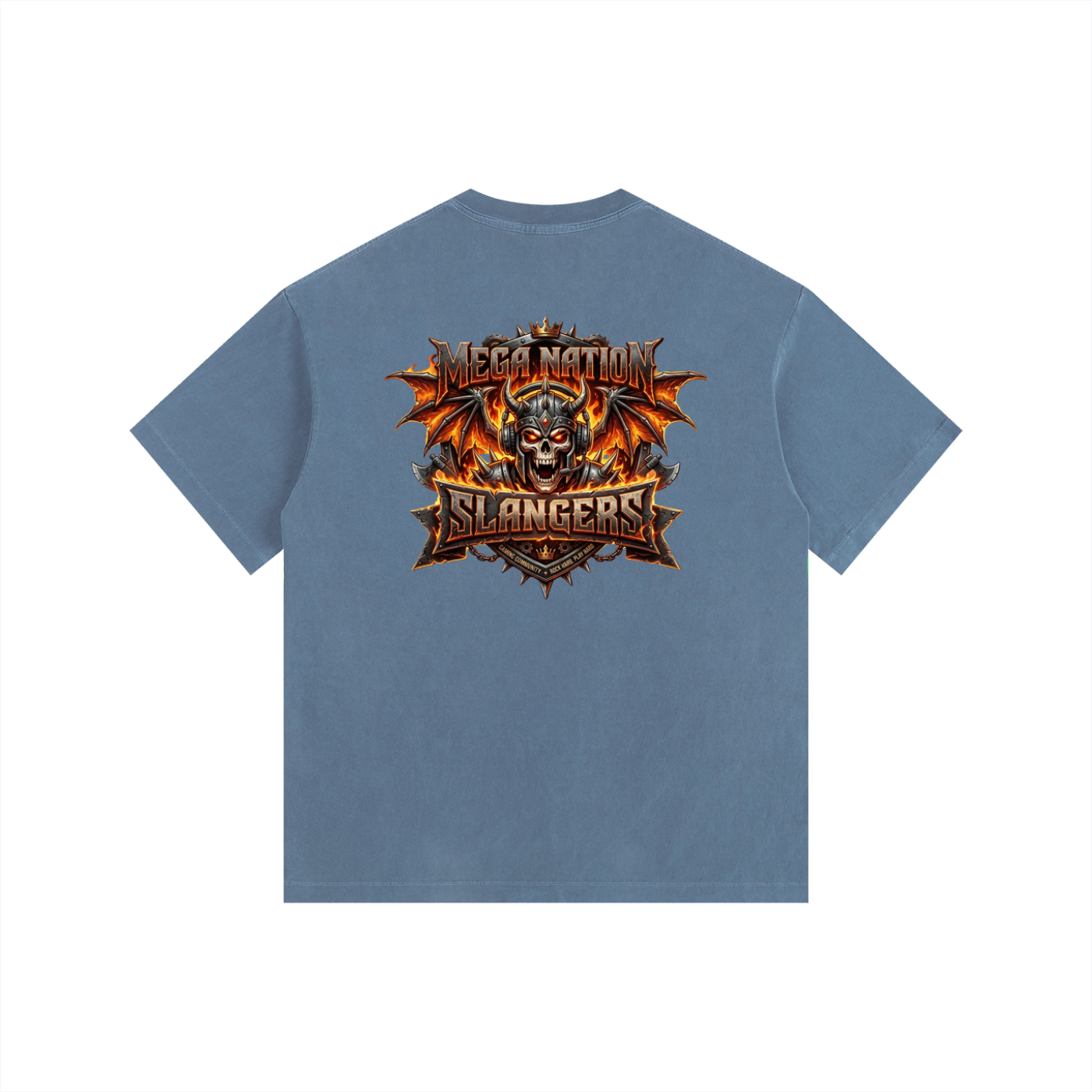 MNA Mega Slangers (Front and Back Logo) Oversized Cotton T-Shirt (7 colors)