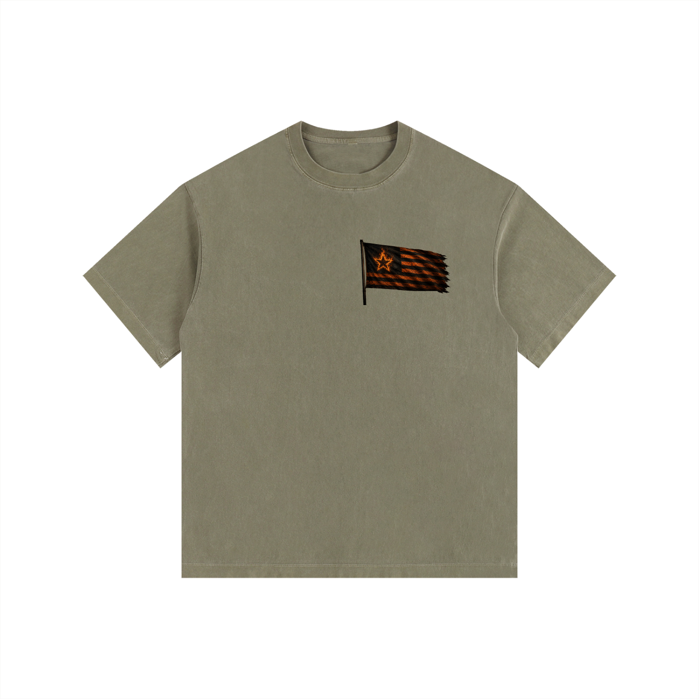 Mega Nation Flag (Front & Back Logo) Oversized Cotton T-Shirt (7 colors)