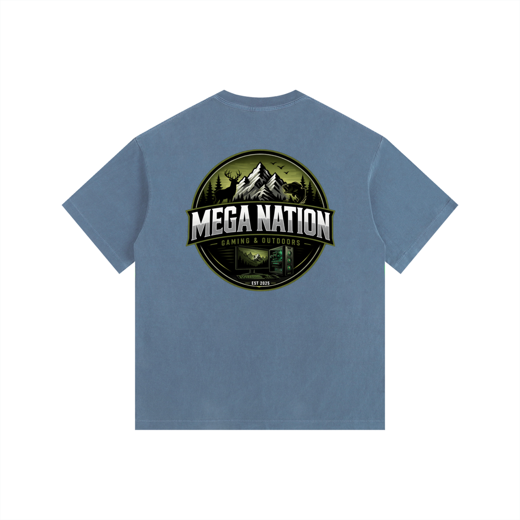 MNA Gaming & Outdoors (Front and Back Logo) Oversized Cotton T-Shirt (8 colors)