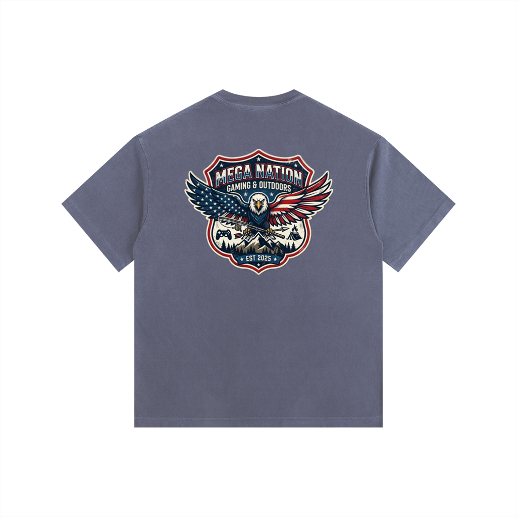 MNA Gaming & Outdoors 2 (Front and Back Logo) Oversized Cotton T-Shirt (8 colors)