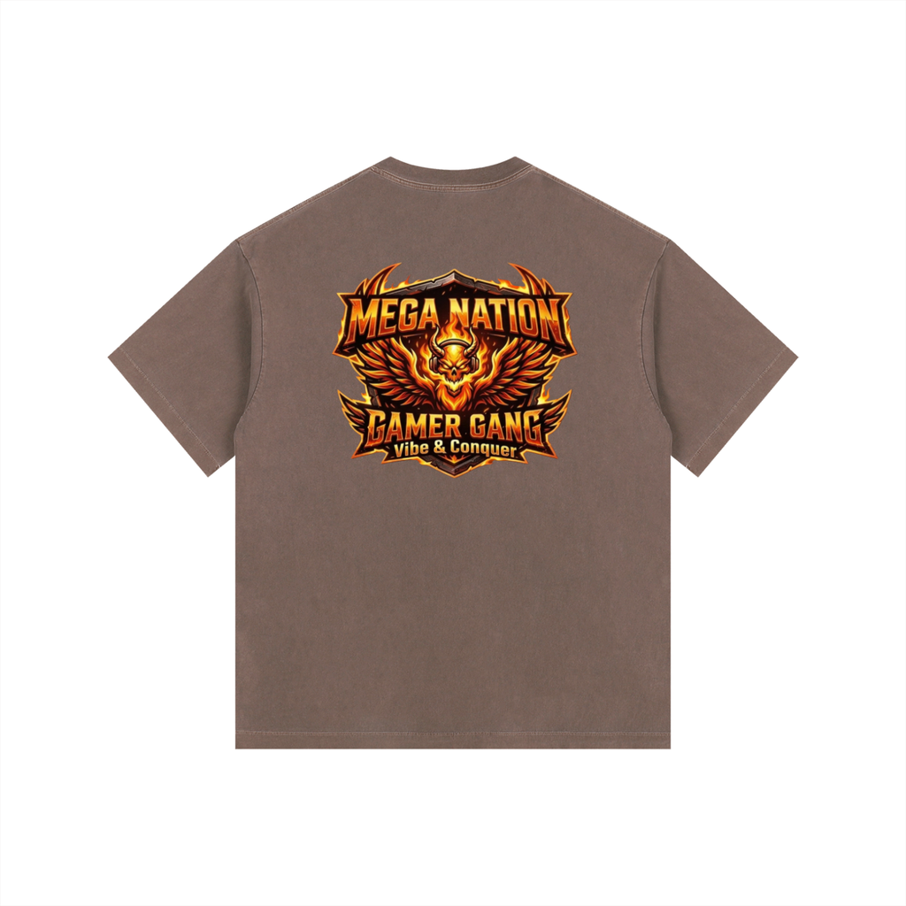 MNA Vibe & Conquer (Front and Back Logo) Oversized Cotton T-Shirt (9 colors)