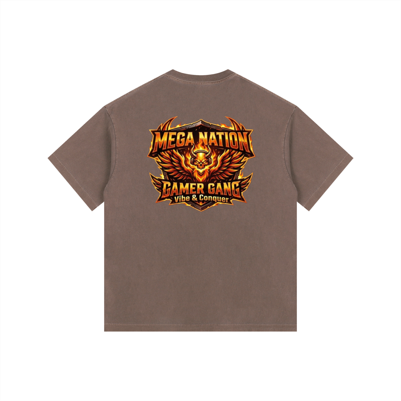MNA Vibe & Conquer (Front and Back Logo) Oversized Cotton T-Shirt (9 colors)