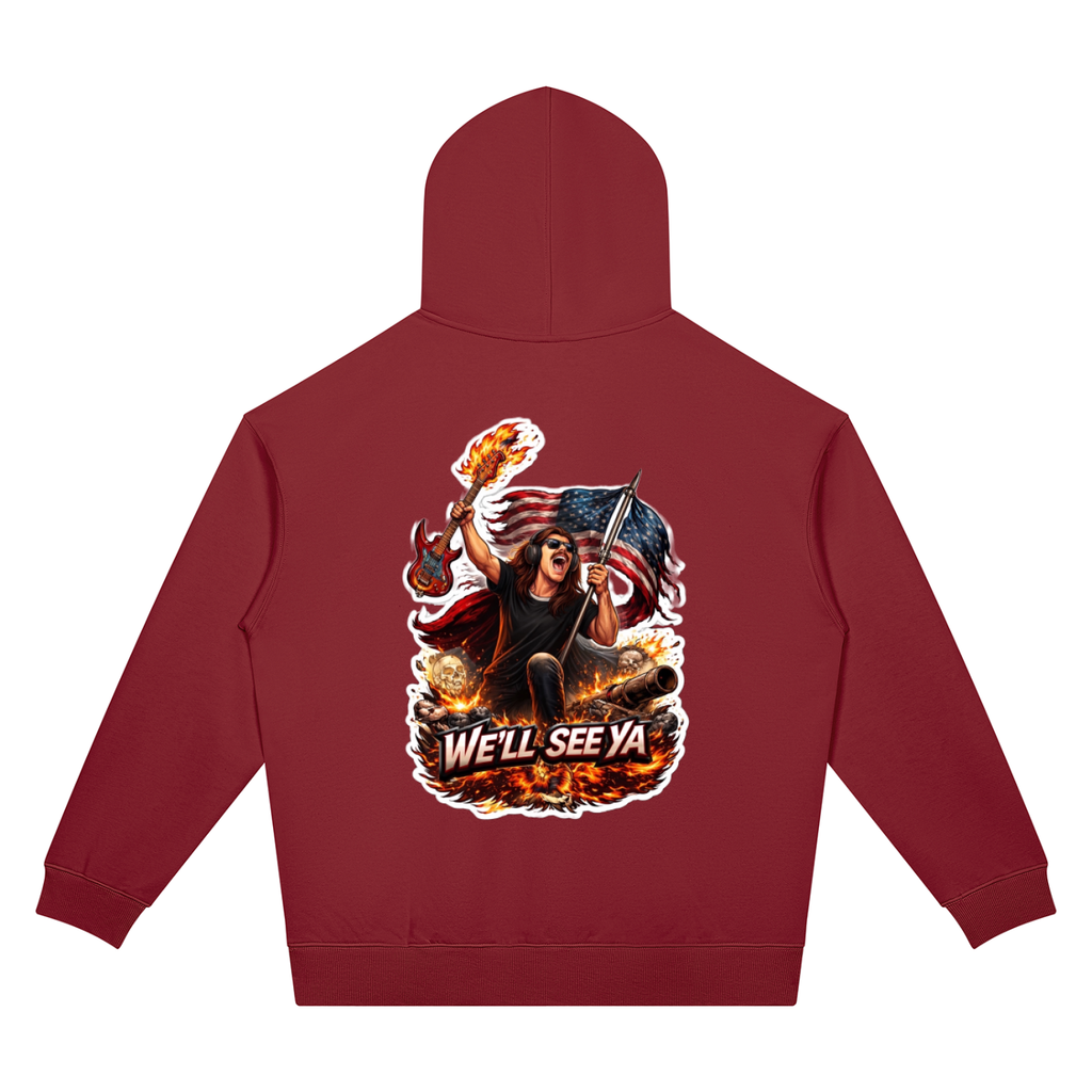 Mega Nation We'll See Ya Unisex Oversized Drop Shoulder Hoodie (7 colors)