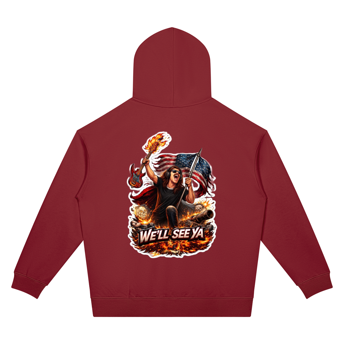 Mega Nation We'll See Ya Unisex Oversized Drop Shoulder Hoodie (7 colors)