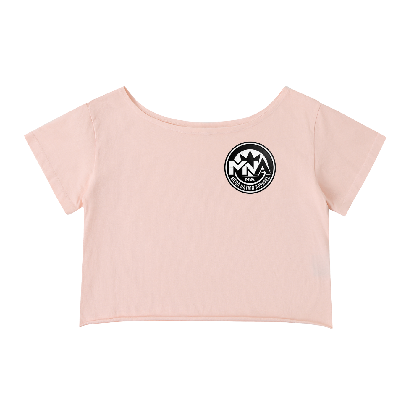 MNA Slangers (Front and Back Logo) Off-Shoulder Cropped T-Shirt (4 colors)