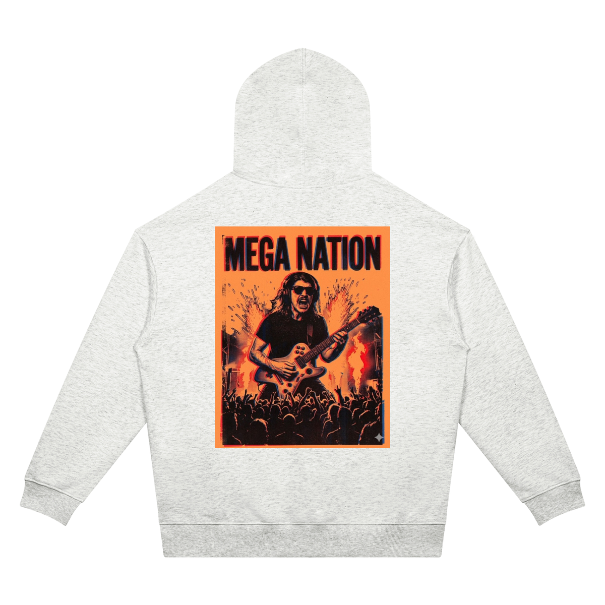 Mega Nation Gamer Guitar Unisex Oversized Drop Shoulder Hoodie (7 colors)
