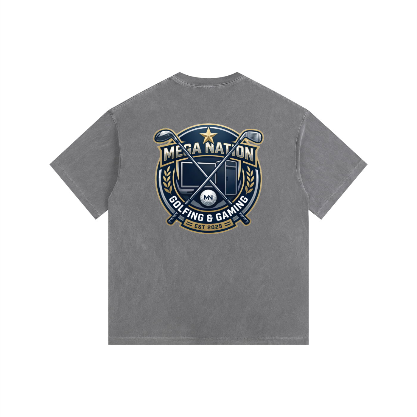 MNA Golf & Gaming (Front and Back Logo) Oversized Cotton T-Shirt (7 colors)