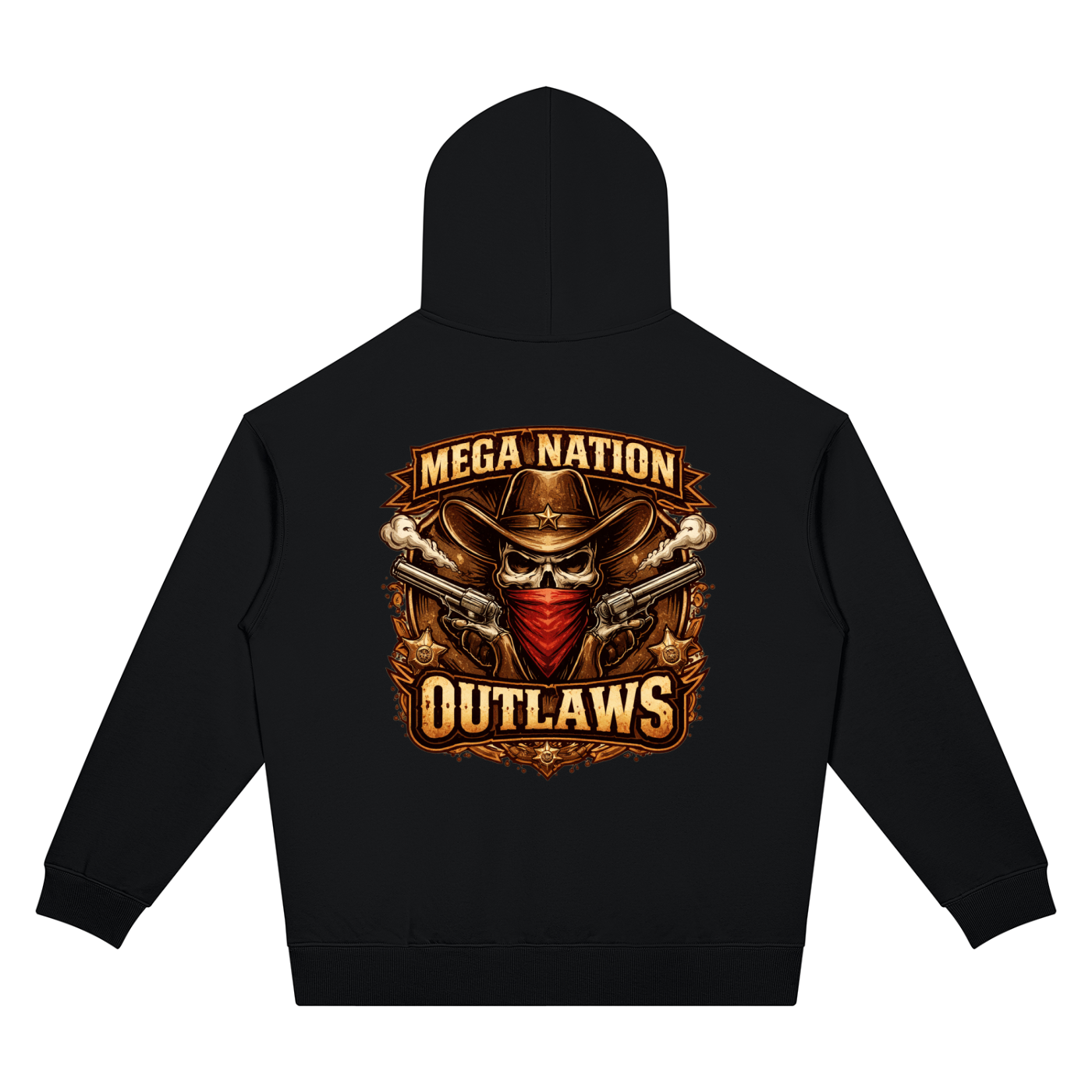 Mega Nation Outlaws Unisex Oversized Drop Shoulder Hoodie (7 colors)