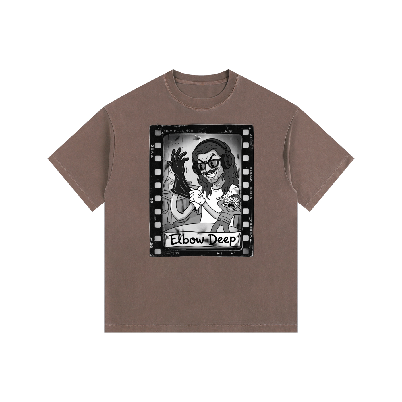 Elbow Deep Film Roll Oversized Cotton T-Shirt (9 colors)