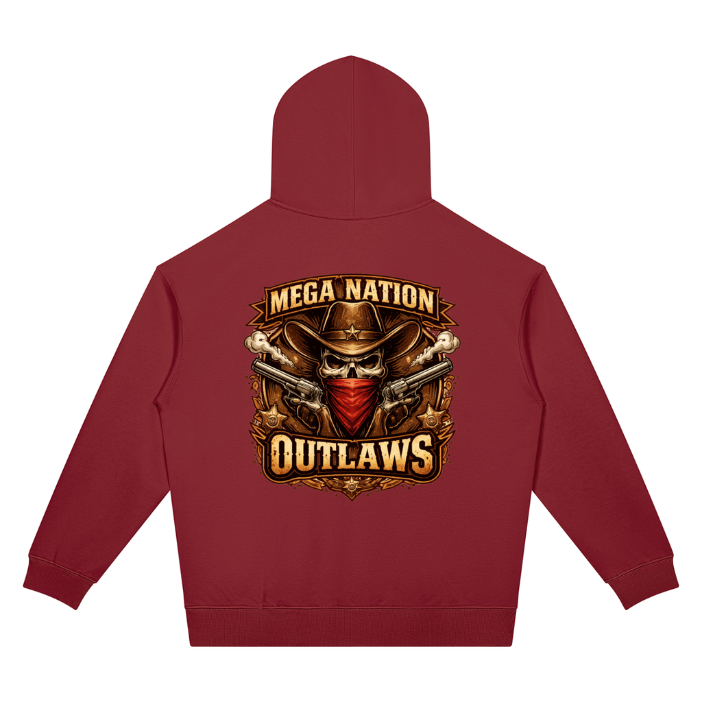 Mega Nation Outlaws Unisex Oversized Drop Shoulder Hoodie (7 colors)