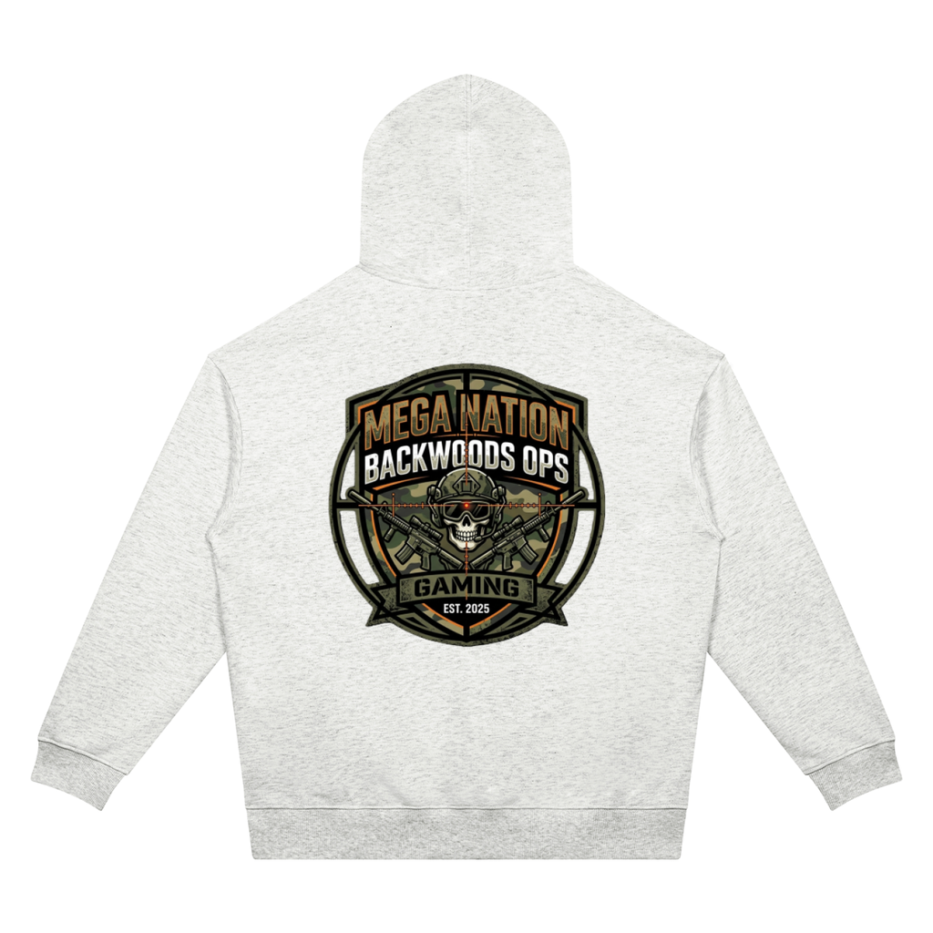 Mega Nation Backwoods OPS Unisex Oversized Drop Shoulder Hoodie (7 colors)