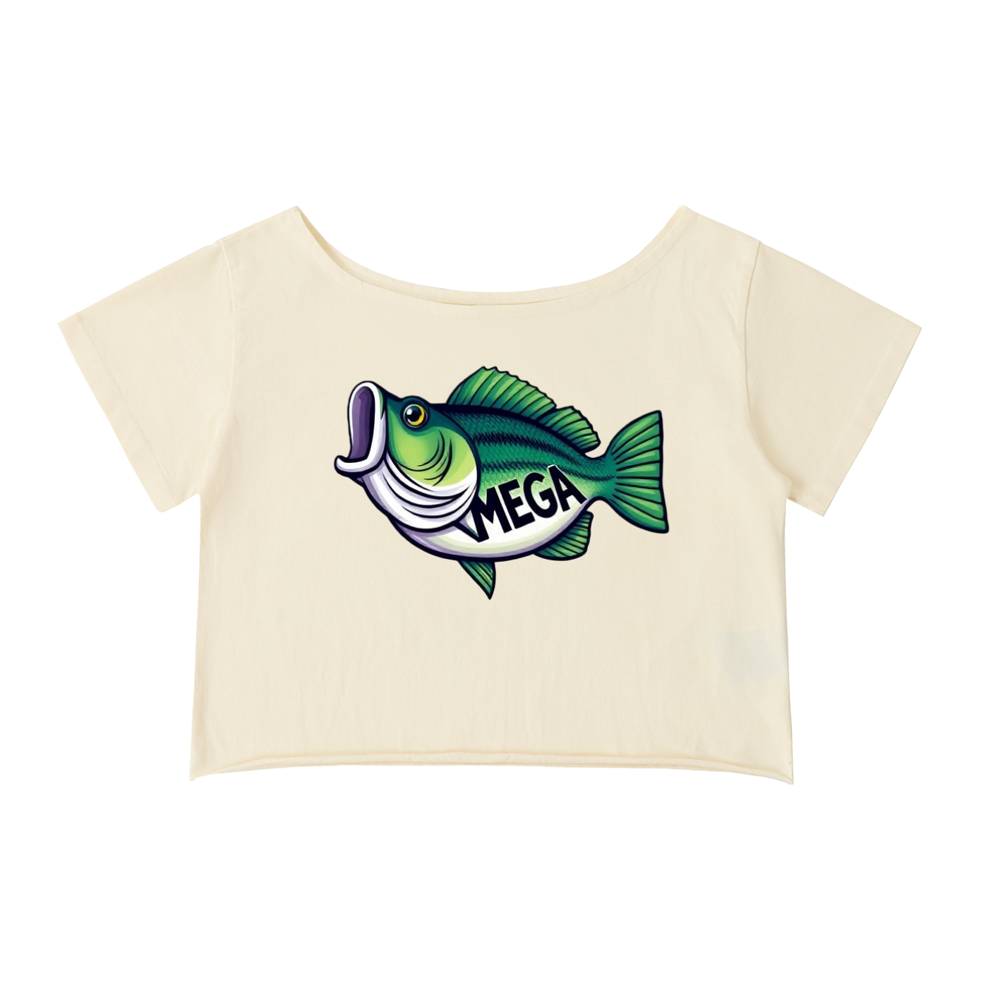 Mega Bass Off-Shoulder Cropped T-Shirt (4 colors)