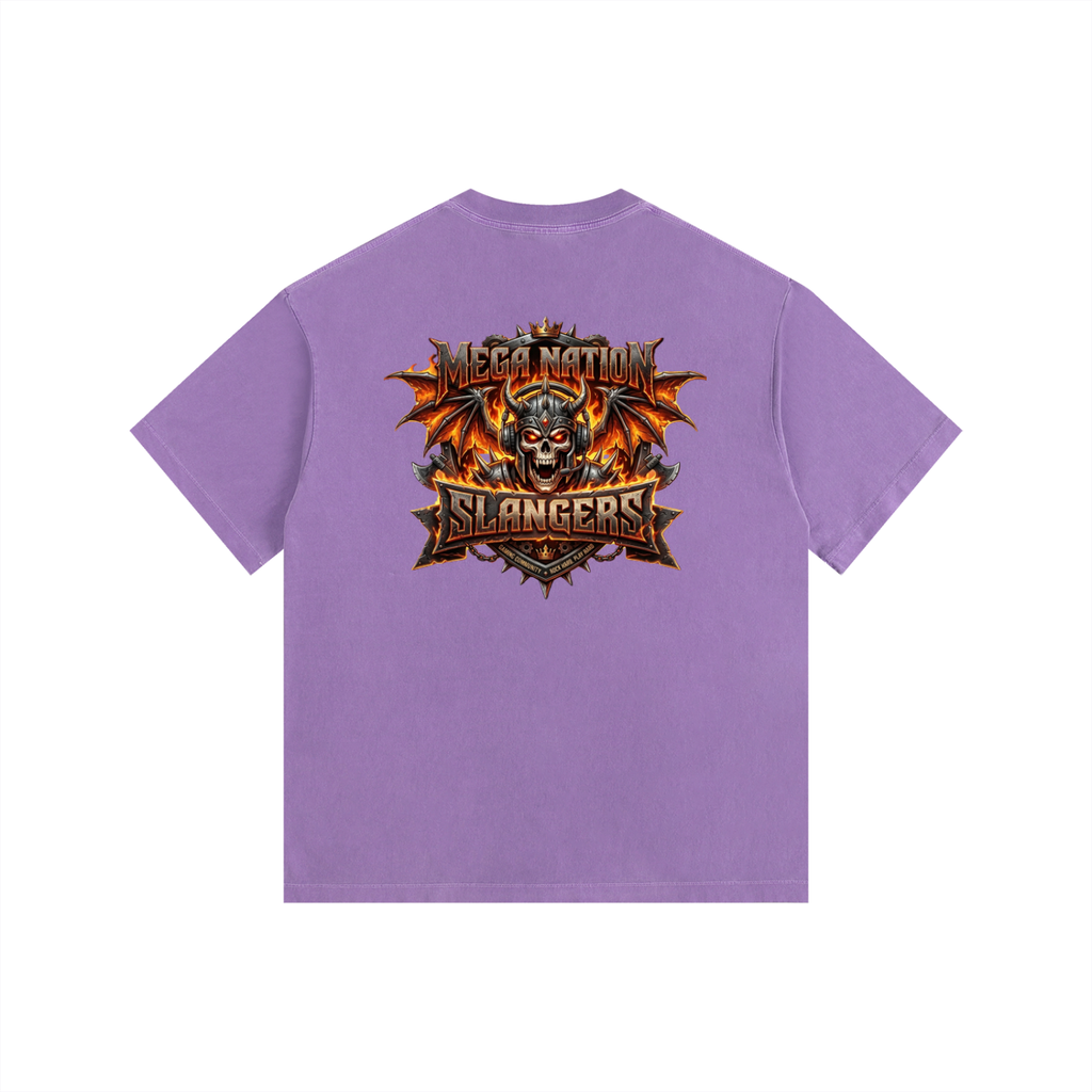 MNA Mega Slangers (Front and Back Logo) Oversized Cotton T-Shirt (7 colors)