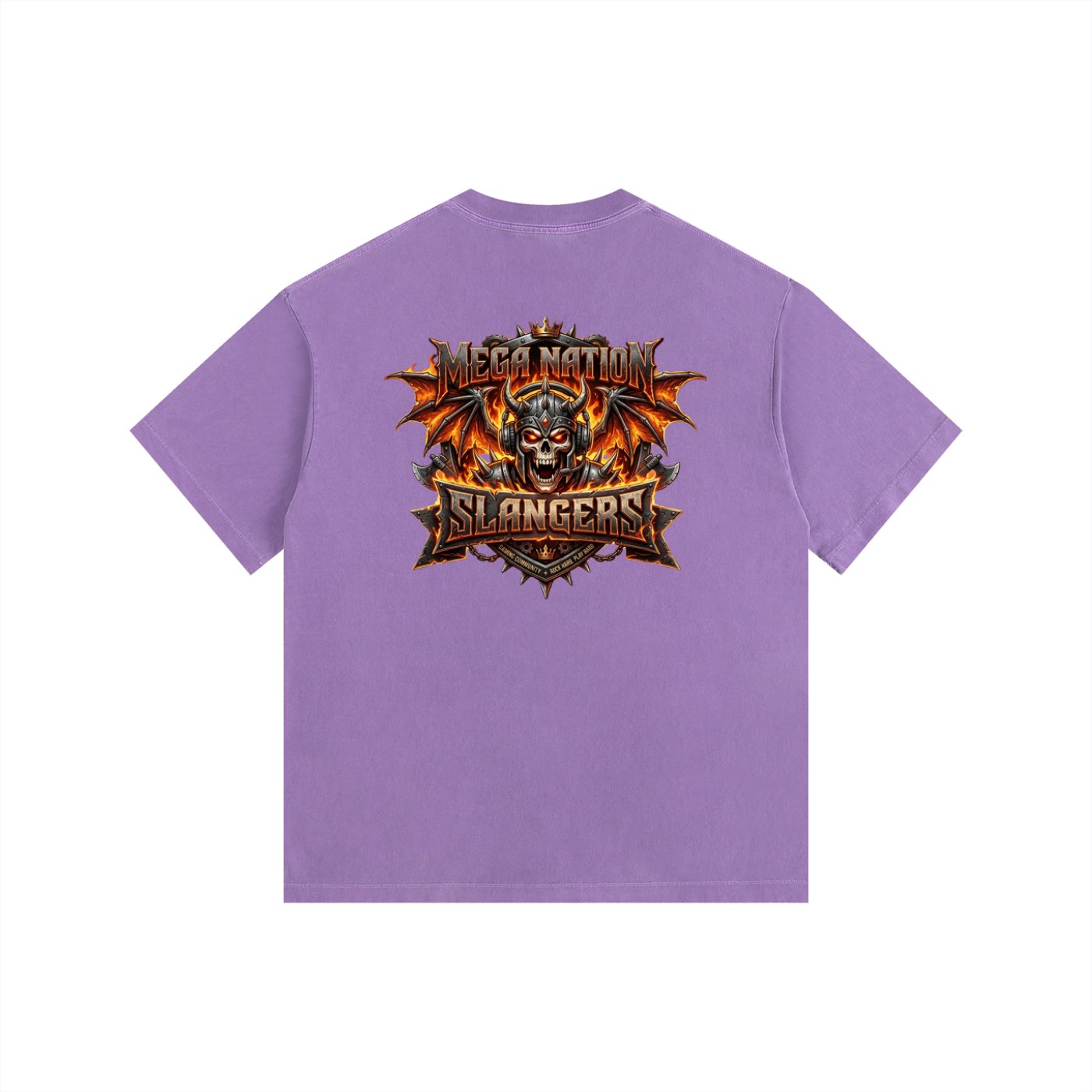 MNA Mega Slangers (Front and Back Logo) Oversized Cotton T-Shirt (7 colors)