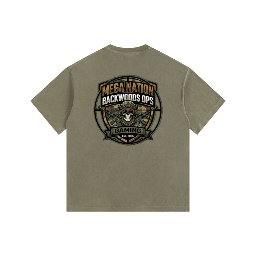 MNA Backwoods OPS (Front and Back Logo) Oversized Cotton T-Shirt (7 colors)