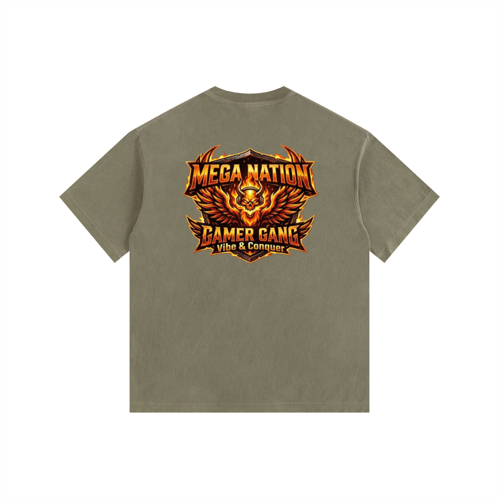 MNA Vibe & Conquer (Front and Back Logo) Oversized Cotton T-Shirt (9 colors)