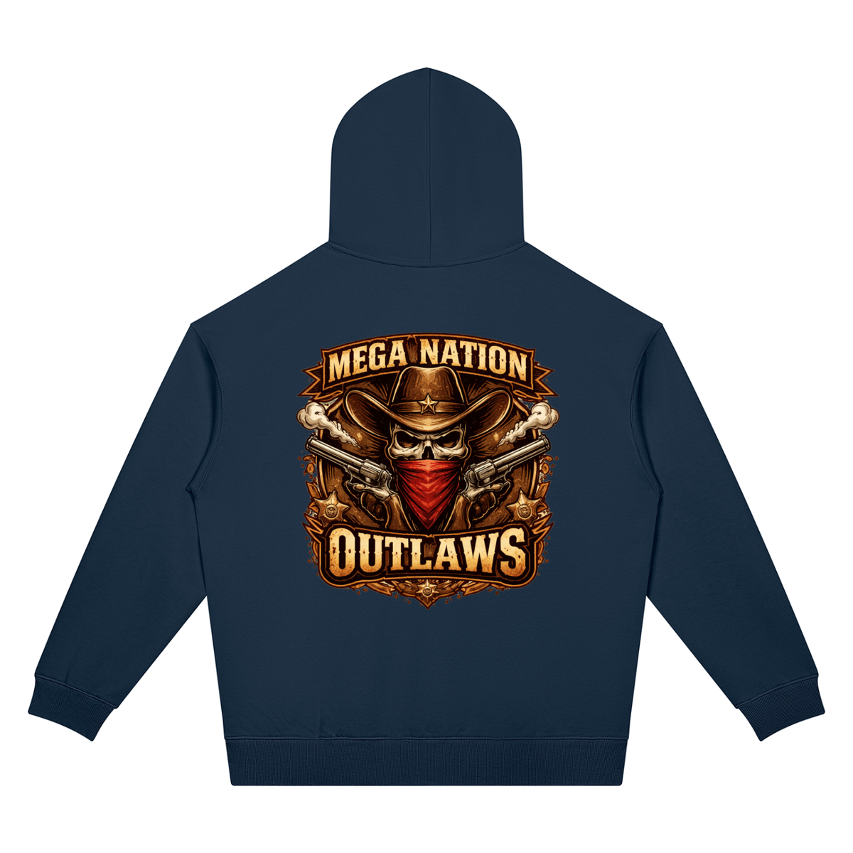 Mega Nation Outlaws Unisex Oversized Drop Shoulder Hoodie (7 colors)