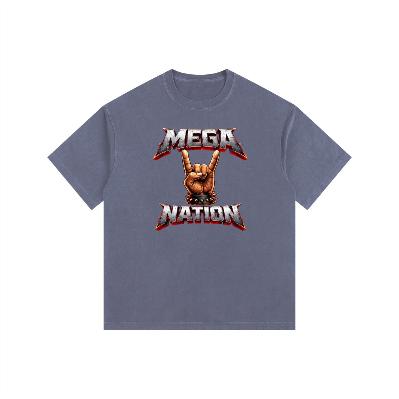 Mega Nation Rocker Oversized Cotton T-Shirt (8 colors)