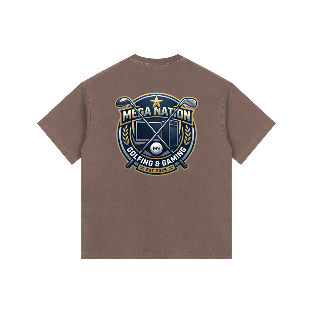 MNA Golf & Gaming (Front and Back Logo) Oversized Cotton T-Shirt (7 colors)