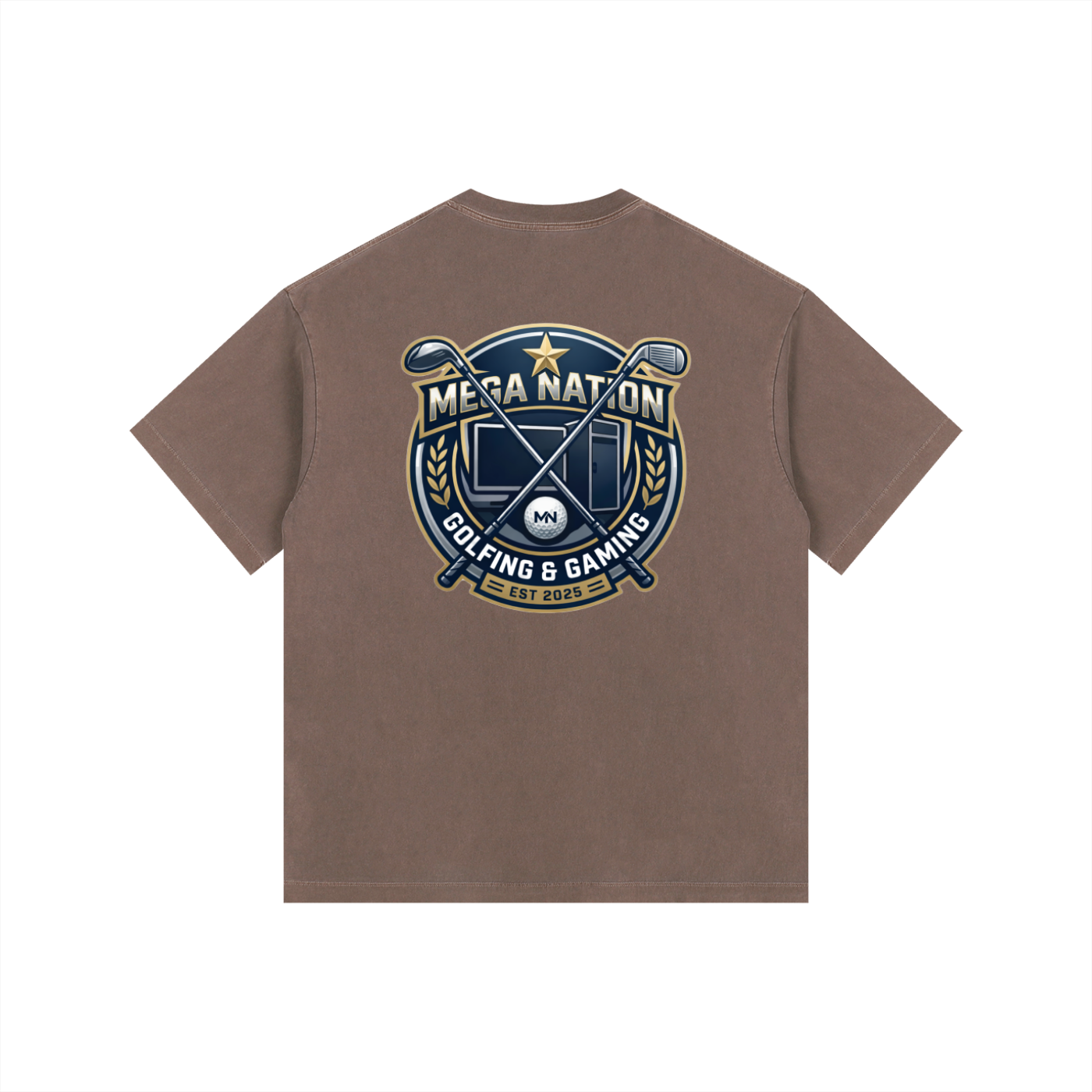 MNA Golf & Gaming (Front and Back Logo) Oversized Cotton T-Shirt (7 colors)