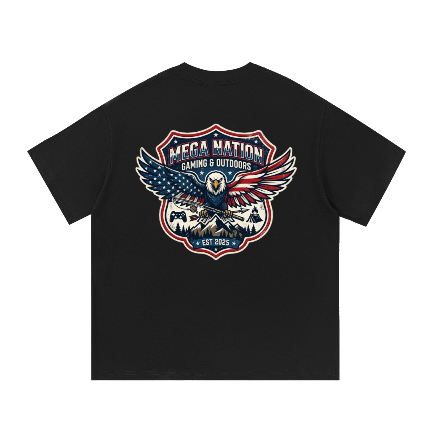 MNA Eagle Gaming & Outdoors (Front and Back Logo) T-Shirt (10 colors)