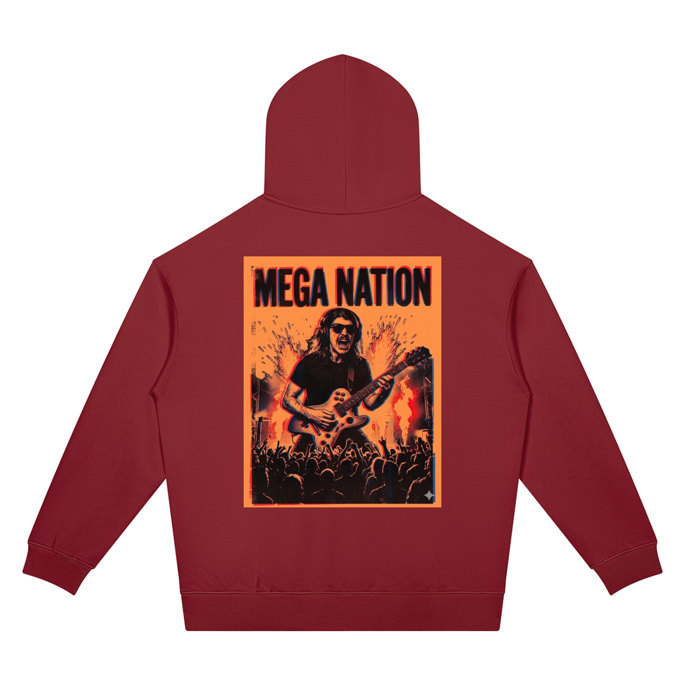 Mega Nation Gamer Guitar Unisex Oversized Drop Shoulder Hoodie (7 colors)