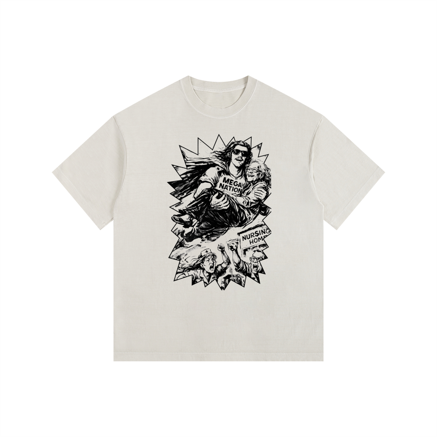 Mega Nation Memaw's Hero Oversized Cotton T-Shirt (6 colors)