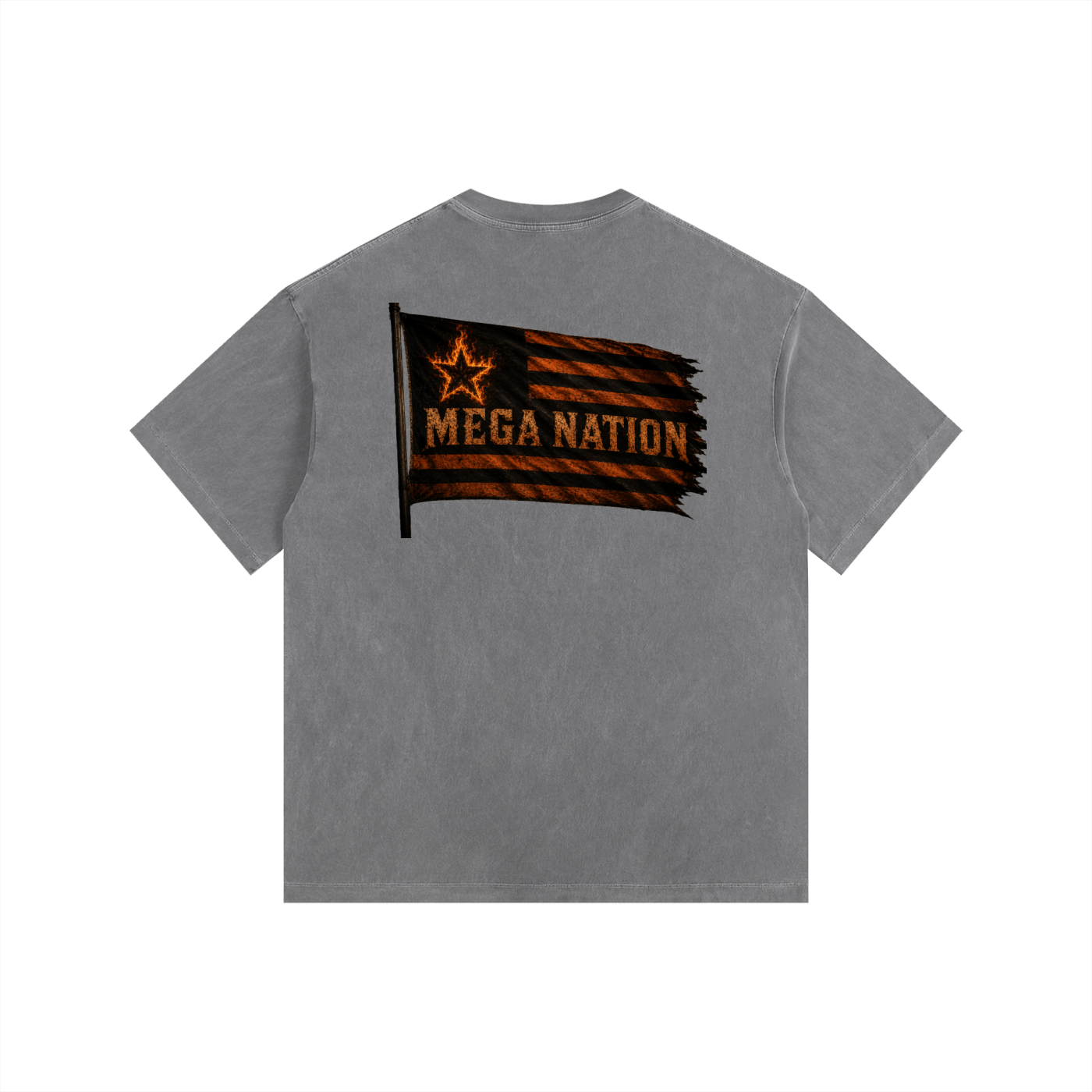 Mega Nation Flag (Front & Back Logo) Oversized Cotton T-Shirt (7 colors)