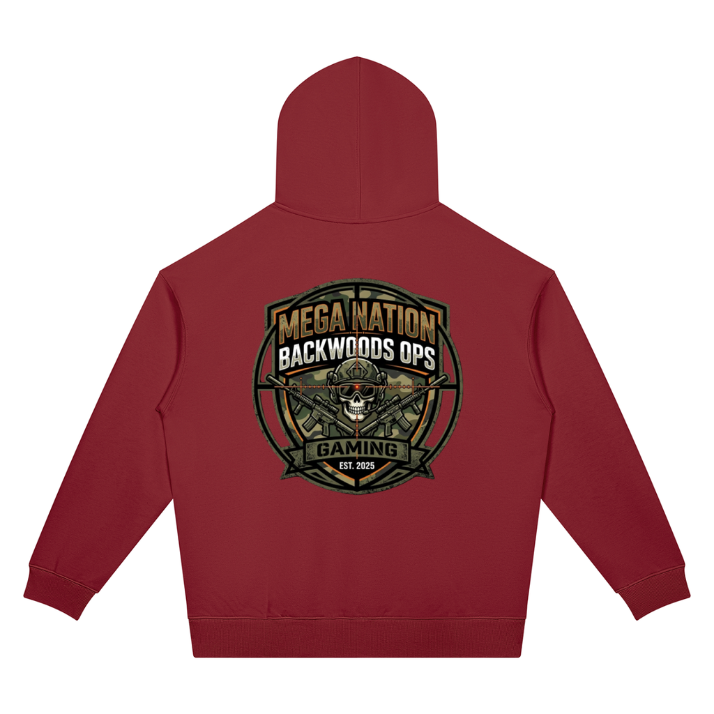 Mega Nation Backwoods OPS Unisex Oversized Drop Shoulder Hoodie (7 colors)